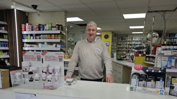 Pharmacist John Davey of Davey’s Chemist, Huyton